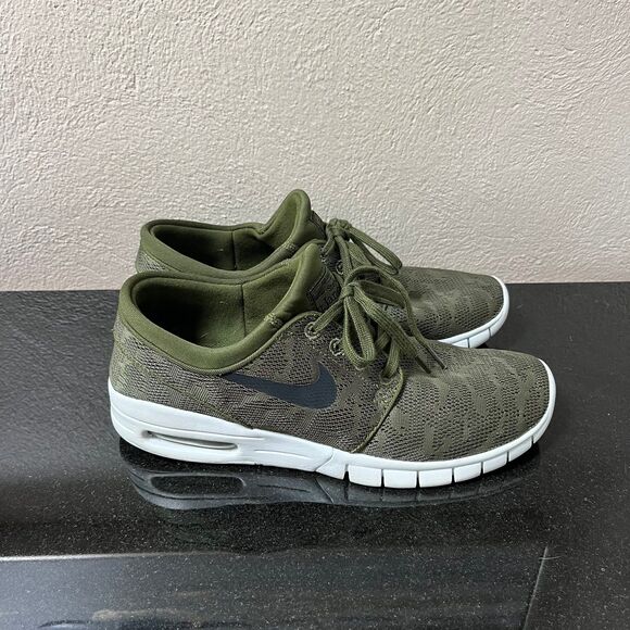 Nike SB Stefan Janoski Max Legion Green Black Skate Shoes 631303-300 Mens Size 8 - Picture 1 of 8